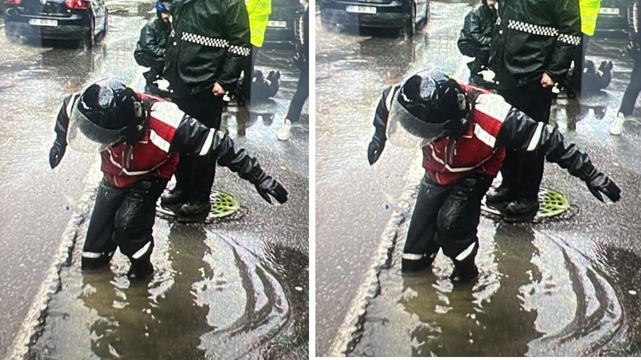 İzmir Bornova'da çukur kazaya sebep oldu: Motokurye yaralandı!