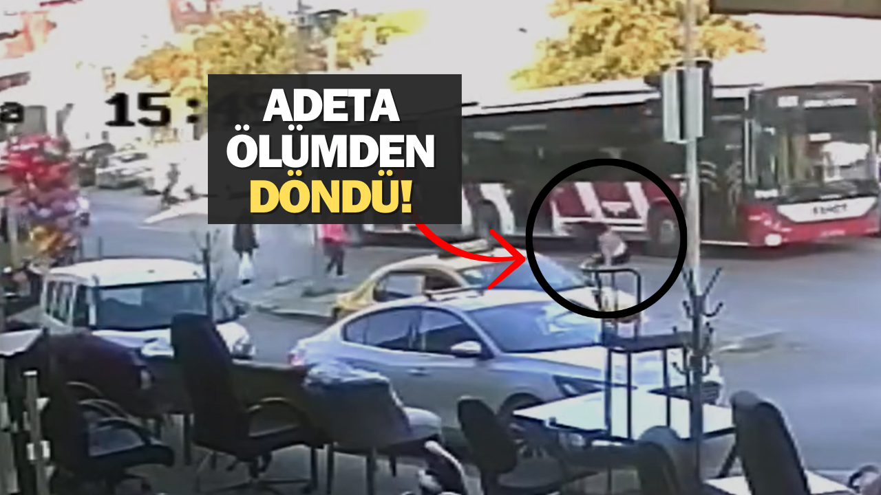 İzmir Konak'ta bir otobüs yayaya çarptı: Genç kız ölümden döndü!